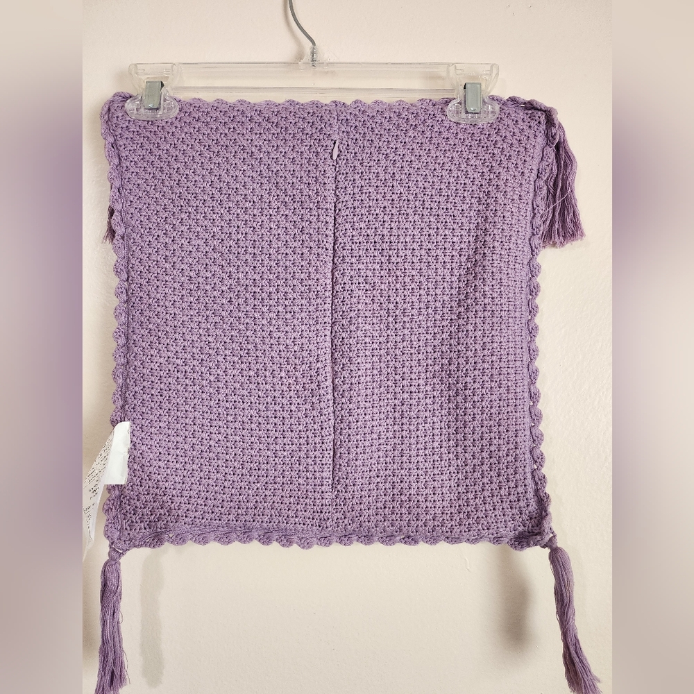 Lavender Crochet Women’s Decorative Pillow Cover - Picture 2 of 2